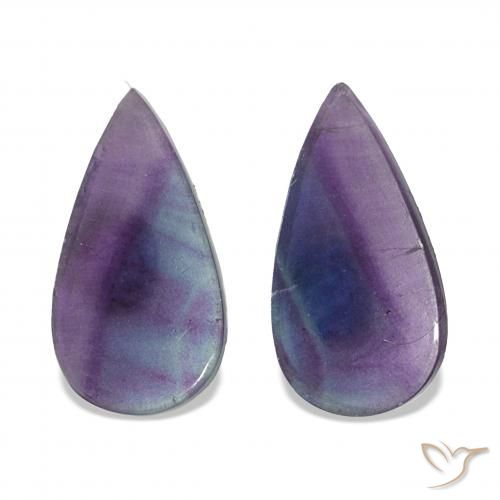 16.89ctw Mehrfarbig Fluorit, Birnenform, Transparent