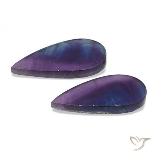 16.89 ct natürliche Mehrfarbig Fluorit-Edelsteine, Birnenform, Transparent