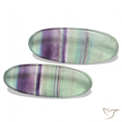 62.92 ct natürliche Mehrfarbig Fluorit-Edelsteine, Oval, Transparent