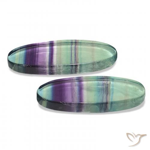 62.92 ct natürliche Mehrfarbig Fluorit-Edelsteine, Oval, Transparent