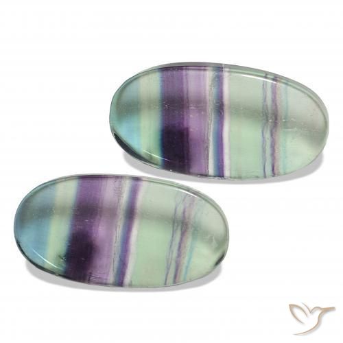 79.28 ct natürliche Mehrfarbig Fluorit-Edelsteine, Oval Schliff, Transparent