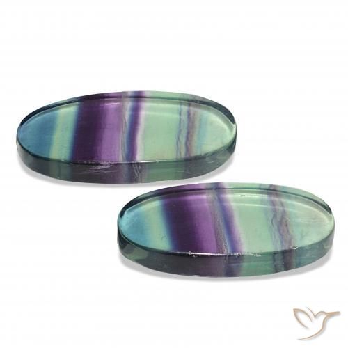 79.28 ct natürliche Mehrfarbig Fluorit-Edelsteine, Oval Schliff, Transparent