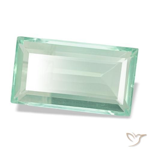 6,15 ctw natürlicher grüner Fluorit, Baguette, VS