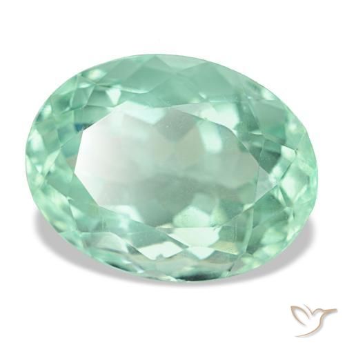 11,70 ctw natürlicher grüner Fluorit, Oval Schliff, VS