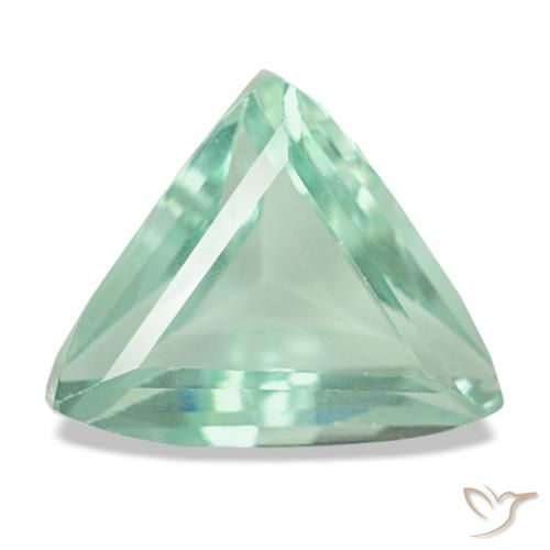 6.36ct Grüner Fluorit, Trillion, VS