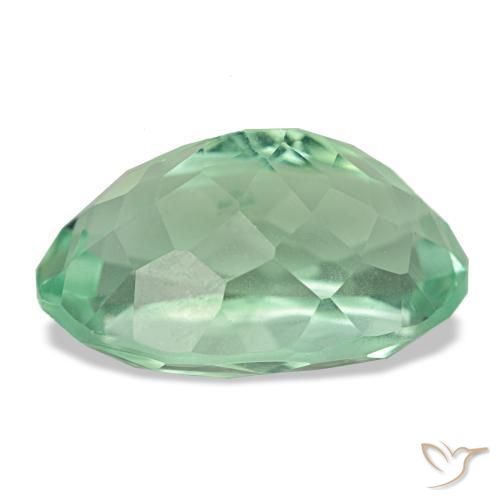 11,73 ctw natürlicher grüner Fluorit, Oval Schliff, VS