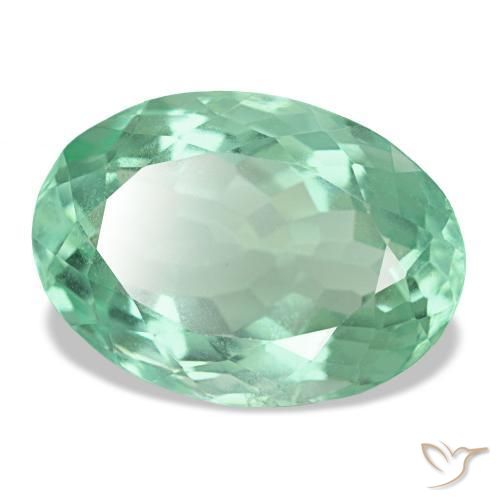 14,51 ctw natürlicher grüner Fluorit, Oval Schliff, VS