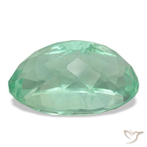 14,51 ctw natürlicher grüner Fluorit, Oval Schliff, VS