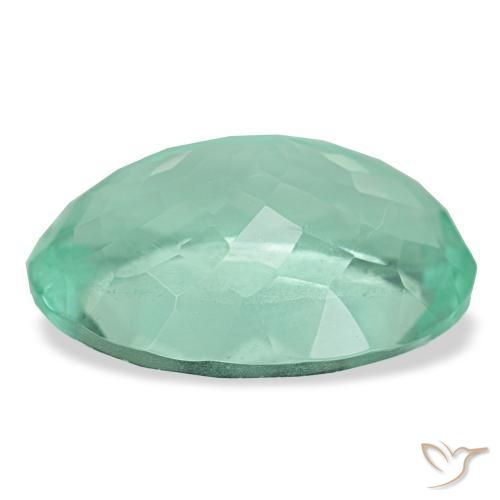 23,22 ctw natürlicher türkiser Fluorit, Oval Schliff, VS