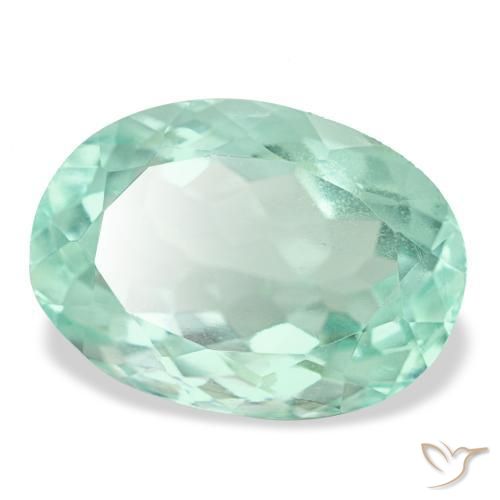 8,18 ctw natürlicher türkiser Fluorit, Oval Schliff, VVS-VS