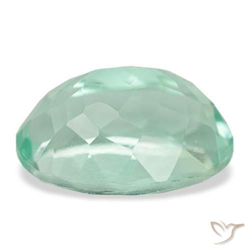 8,18 ctw natürlicher türkiser Fluorit, Oval Schliff, VVS-VS