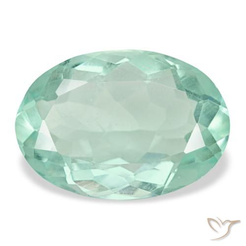 8,57 ctw natürlicher türkiser Fluorit, Oval Schliff, VVS-VS