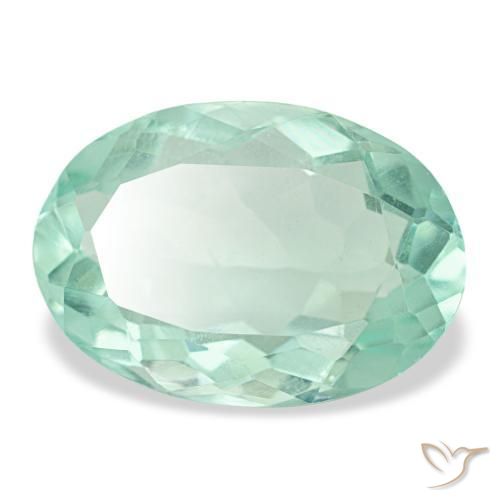8,57 ctw natürlicher türkiser Fluorit, Oval Schliff, VVS-VS