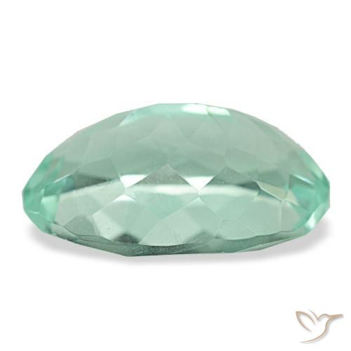 8,57 ctw natürlicher türkiser Fluorit, Oval Schliff, VVS-VS