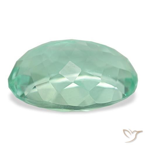 14,55 ctw natürlicher türkiser Fluorit, Oval Schliff, VVS-VS