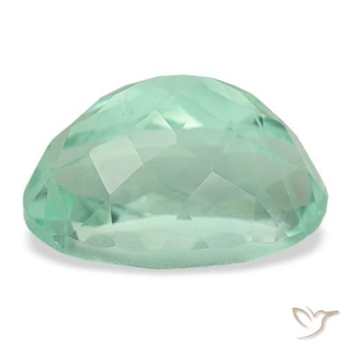 9,72 ctw natürlicher türkiser Fluorit, Oval Schliff, VVS-VS