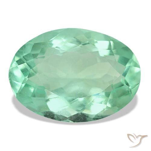 12,36 ctw natürlicher grüner Fluorit, Oval Schliff, VS