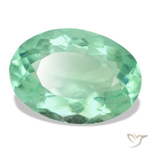 12,36 ctw natürlicher grüner Fluorit, Oval Schliff, VS