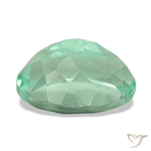 7,08 ctw natürlicher grüner Fluorit, Oval Schliff, VS