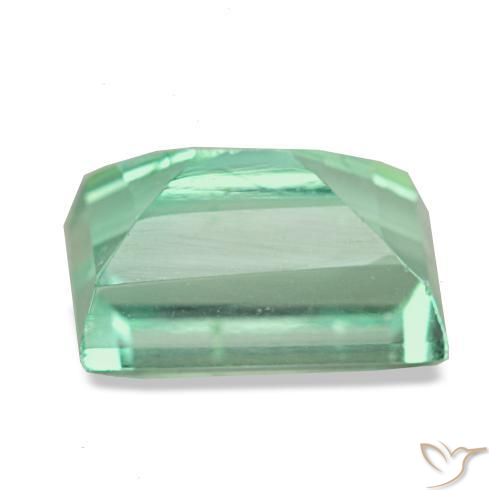 3,81 ctw natürlicher grüner Fluorit, Baguette, VS