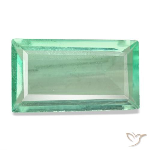 7,49 ctw natürlicher grüner Fluorit, Baguette, VS