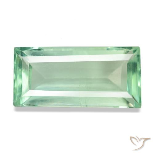 5,33 ctw natürlicher grüner Fluorit, Baguette, VS