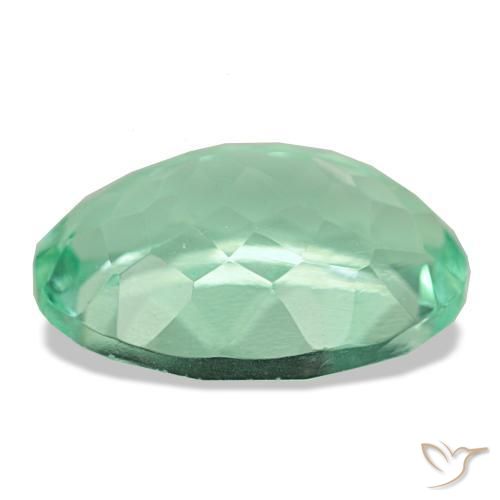 8,91 ctw natürlicher grüner Fluorit, Oval Schliff, VVS-VS