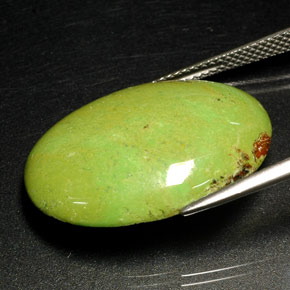 18,18 ctw natürlicher grüner Gaspeit, Oval Schliff, Lichtundurchlässig