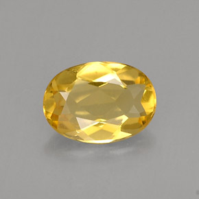 0,61 ctw natürlicher gelber Goldberyll, Oval Schliff, VVS