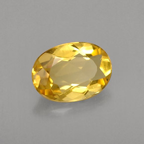 0,61 ctw natürlicher gelber Goldberyll, Oval Schliff, VVS