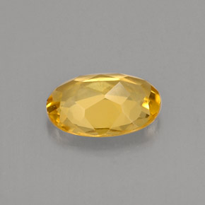 0,61 ctw natürlicher gelber Goldberyll, Oval Schliff, VVS