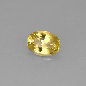 0,68 ctw natürlicher gelber Goldberyll, Oval Schliff, VVS-VS