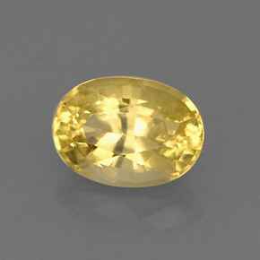 0,83 ctw natürlicher gelber Goldberyll, Oval Schliff, VS