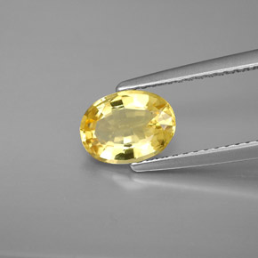 0,93 ctw natürlicher gelber Goldberyll, Oval Schliff, VVS