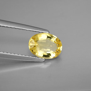 0,93 ctw natürlicher gelber Goldberyll, Oval Schliff, VVS