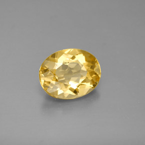 1,63 ctw natürlicher gelber Goldberyll, Oval Schliff, VS