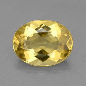1,53 ctw natürlicher gelber Goldberyll, Oval Schliff, VVS