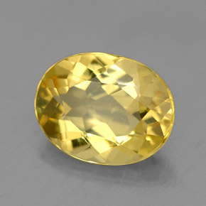 1,53 ctw natürlicher gelber Goldberyll, Oval Schliff, VVS