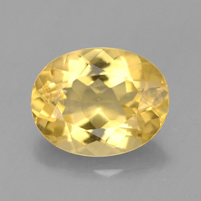 1,69 ctw natürlicher gelber Goldberyll, Oval Schliff, VVS-VS