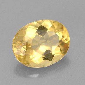 1,69 ctw natürlicher gelber Goldberyll, Oval Schliff, VVS-VS