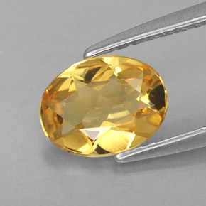 0,81 ctw natürlicher gelber Goldberyll, Oval Schliff, VVS-VS