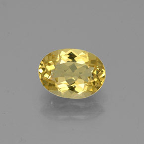 0,89 ctw natürlicher gelber Goldberyll, Oval Schliff, VVS