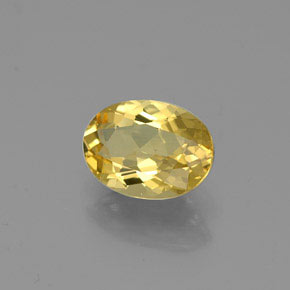0,89 ctw natürlicher gelber Goldberyll, Oval Schliff, VVS
