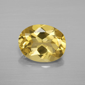 2,42 ctw natürlicher gelber Goldberyll, Oval Schliff, VS