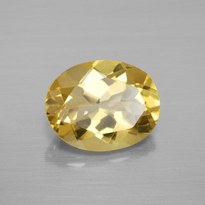 2,42 ctw natürlicher gelber Goldberyll, Oval Schliff, VS