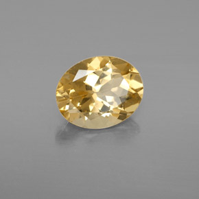 2,37 ctw natürlicher gelber Goldberyll, Oval Schliff, VS