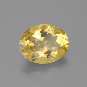 2,36 ctw natürlicher gelber Goldberyll, Oval Schliff, VS