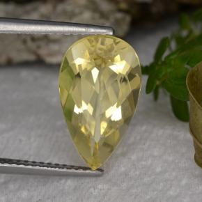 4,27 ctw natürlicher gelber Goldberyll, Birnenform, VS