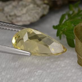 4,27 ctw natürlicher gelber Goldberyll, Birnenform, VS