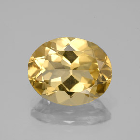 4,17 ctw natürlicher gelber Goldberyll, Oval Schliff, VS